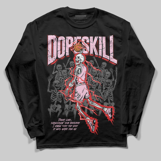 Awake NY x Air Jordan 5 Arctic Pink DopeSkill Long Sleeve T-Shirt Thunder Dunk Graphic Streetwear - Black