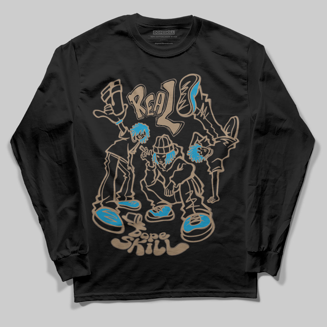Jordan 3 GS “We Outside” DopeSkill Long Sleeve T-Shirt Real Y2K Players Graphic Streetwear - black