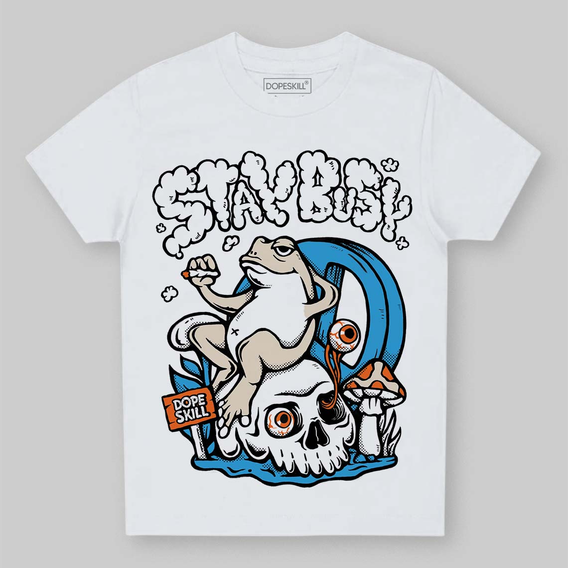 Jordan 1 High OG “UNC” Reimagined DopeSkill Toddler Kids T-shirt Stay Busy Graphic Streetwear - White