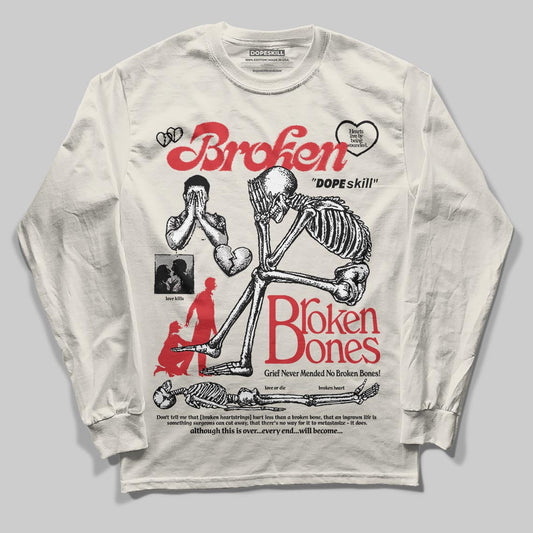 Jordan 1 Retro High OG “Sail” DopeSkill Long Sleeve T-Shirt Broken Bones Graphic Streetwear