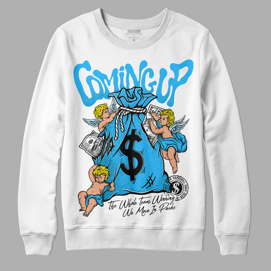 Jordan 1 High Retro OG “University Blue” DopeSkill Sweatshirt Money Bag Coming Up Graphic Streetwear - White 