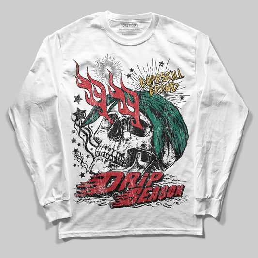 Jordan 3 Mexico 'El Vuelo' DopeSkill T-Shirt Long Sleeve T-Shirt Drip Season Graphic Streetwear - White