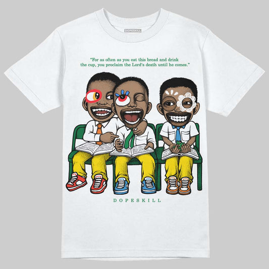 Dunk Low Reverse Brazil DopeSkill T-Shirt First Sunday Graphic Streetwear - White