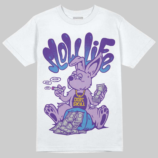 PURPLE Sneakers DopeSkill T-Shirt Slow Life Graphic Streetwear - White
