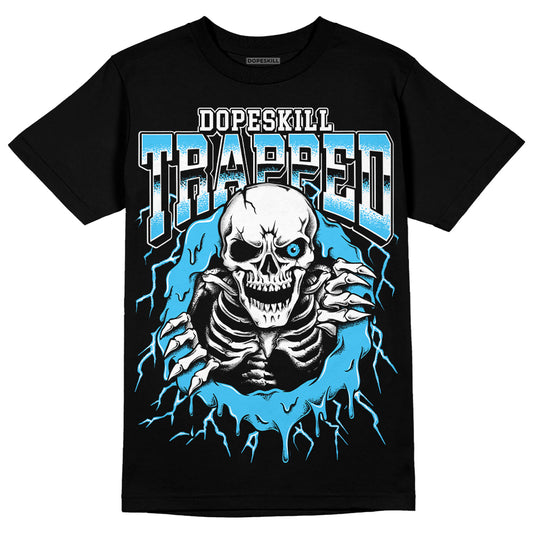 Jordan 13 Retro University Blue DopeSkill T-Shirt Trapped Halloween Graphic Streetwear - Black