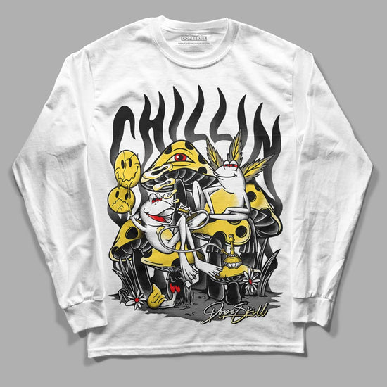 Jordan 4 Tour Yellow Thunder DopeSkill Long Sleeve T-Shirt Chillin Graphic Streetwear - White