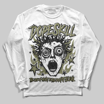Olive Sneakers DopeSkill Long Sleeve T-Shirt Root of Evil Graphic Streetwear - White
