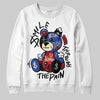 Jordan 4 “Rare Air” DopeSkill Sweatshirt Smile Through The Pain Graphic Streetwear - WHite