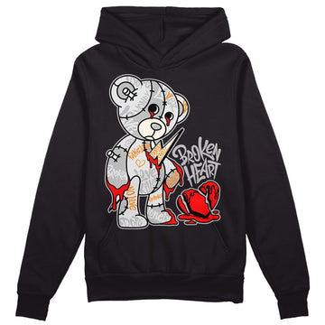 Dunk Low Cool Grey DopeSkill Hoodie Sweatshirt Broken Heart Graphic Streetwear - Black