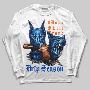 Royal Blue Sneakers DopeSkill Long Sleeve T-Shirt New Drip Season Graphic Streetwear  - White