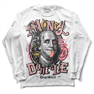 Jordan 3 GS “Red Stardust” DopeSkill Long Sleeve T-Shirt Money Don't Lie Graphic Streetwear - White