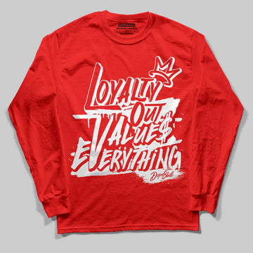 Cherry 11s DopeSkill Varsity Red Long Sleeve T-Shirt LOVE Graphic