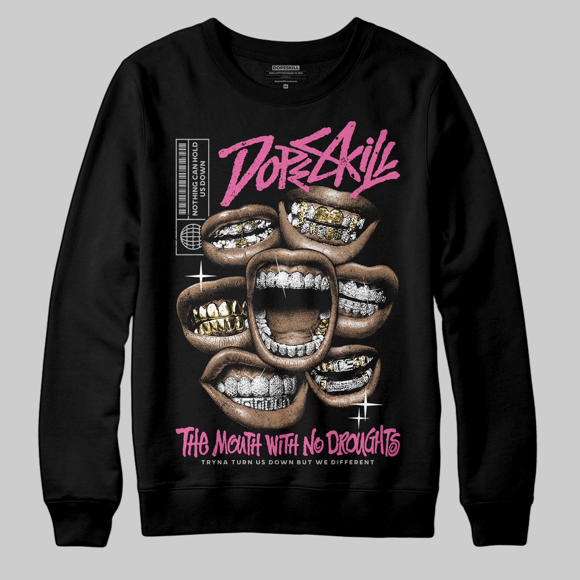 Asics Gel-Kayano 14 ‘Cream Sweet Pink’ DopeSkill Sweatshirt The Mouth With No Droughts Graphic Streetwear - Black