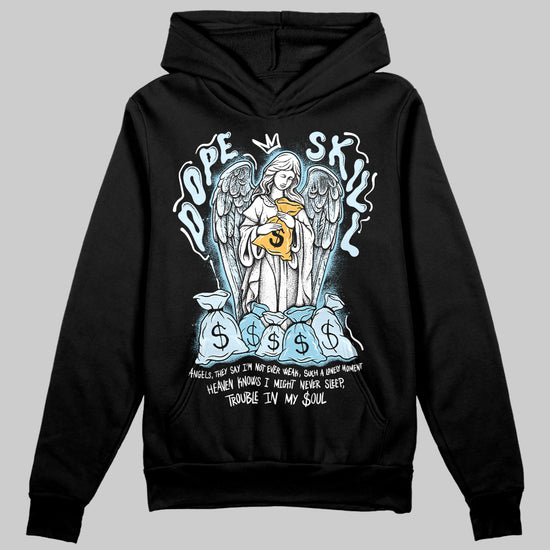 Vans Knu Stack Vintage Satin Dream Blue DopeSkill Hoodie Sweatshirt Angels Graphic Streetwear - Black