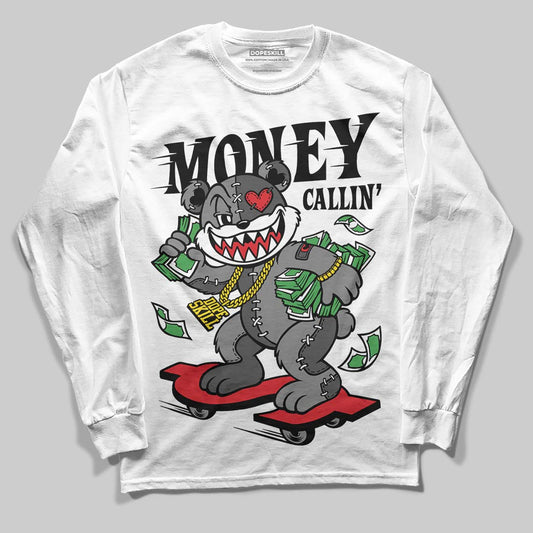 Jordan 10 Retro Shadow (2025) DopeSkill Long Sleeve T-Shirt Money Callin' Graphic Streetwear - White