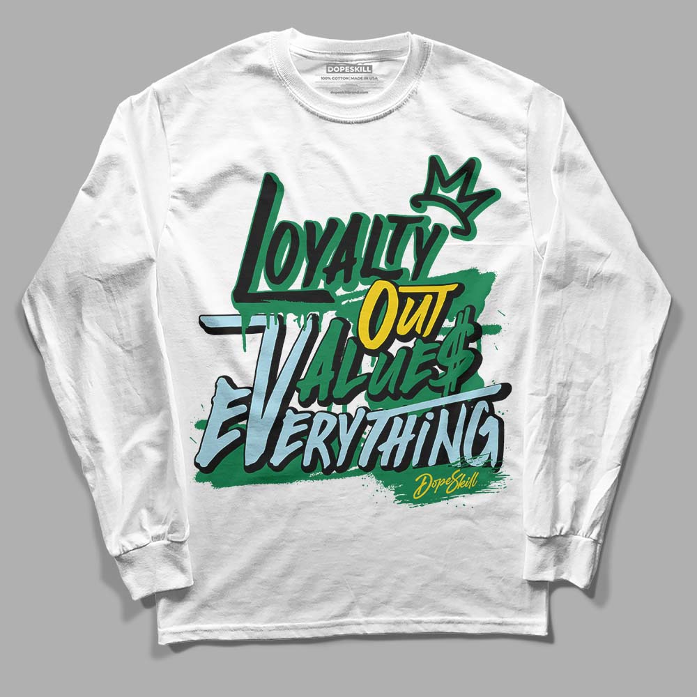 Jordan 5 “Lucky Green” DopeSkill Long Sleeve T-Shirt LOVE Graphic Streetwear - White