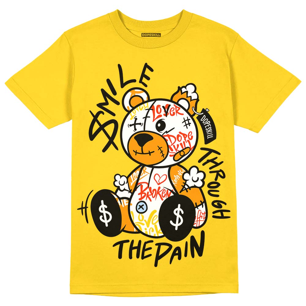 Jordan 6 “Yellow Ochre” DopeSkill Yellow T-shirt Smile Through The Pain Graphic Streetwear 