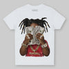 Jordan 5 Retro Fire Red Black Tongue (2025) DopeSkill Toddler Kids T-shirt Rich Youth Graphic Streetwear - White