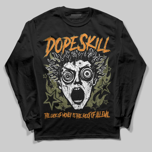 Olive Sneakers DopeSkill Long Sleeve T-Shirt Root of Evil Graphic Streetwear - black