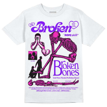 Dunk Low GS “Active Fuchsia” DopeSkill T-Shirt Broken Bones Graphic Streetwear - White