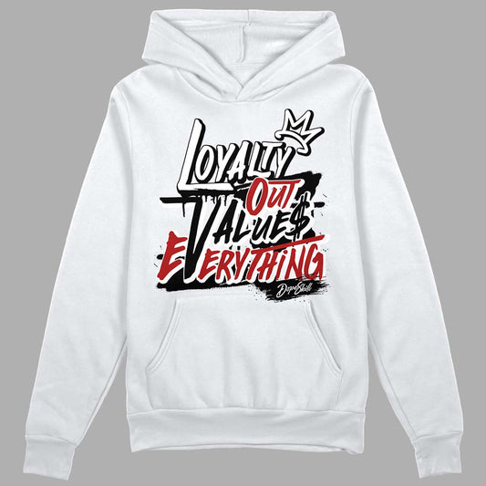 Jordan 14 "Black/White" DopeSkill Hoodie Sweatshirt LOVE Graphic Streetwear - White