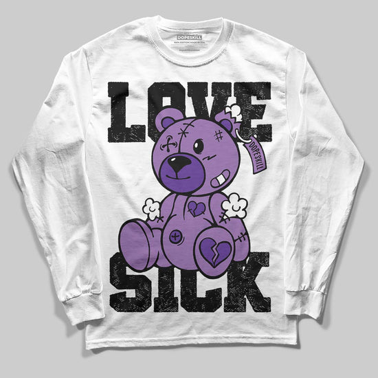 PURPLE Sneakers DopeSkill Long Sleeve T-Shirt Love Sick Graphic Streetwear - White