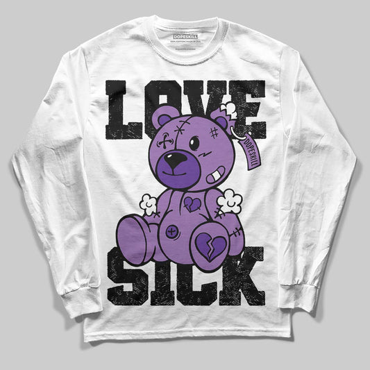 PURPLE Sneakers DopeSkill Long Sleeve T-Shirt Love Sick Graphic Streetwear - White