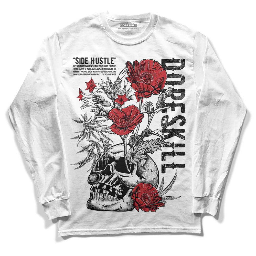 Jordan 12 “Red Taxi” DopeSkill Long Sleeve T-Shirt Side Hustle Graphic Streetwear - White