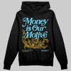 Jordan 11 Retro Gamma Blue (2025) DopeSkill Hoodie Sweatshirt Money Is Our Motive Typo Graphic Streetwear - Black