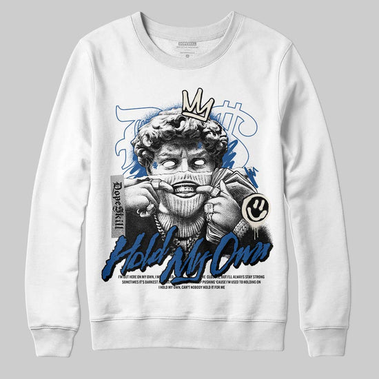 Jordan 1 Low OG “Storm Blue” DopeSkill Sweatshirt In My Way Graphic Streetwear - White