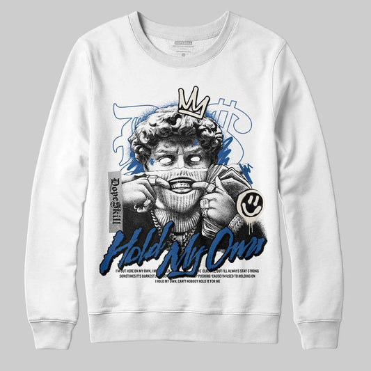 Jordan 1 Low OG “Storm Blue” DopeSkill Sweatshirt In My Way Graphic Streetwear - White