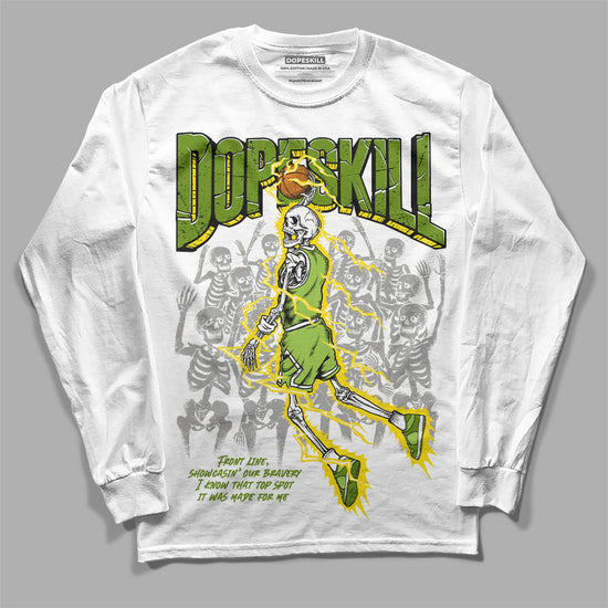 Dunk Low 'Chlorophyll' DopeSkill Long Sleeve T-Shirt Thunder Dunk Graphic Streetwear - White 