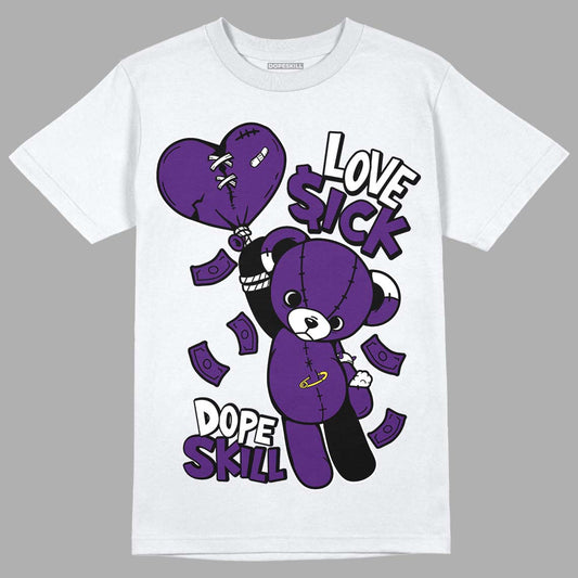 Jordan 12 “Field Purple” DopeSkill T-Shirt Love Sick Graphic Streetwear - White