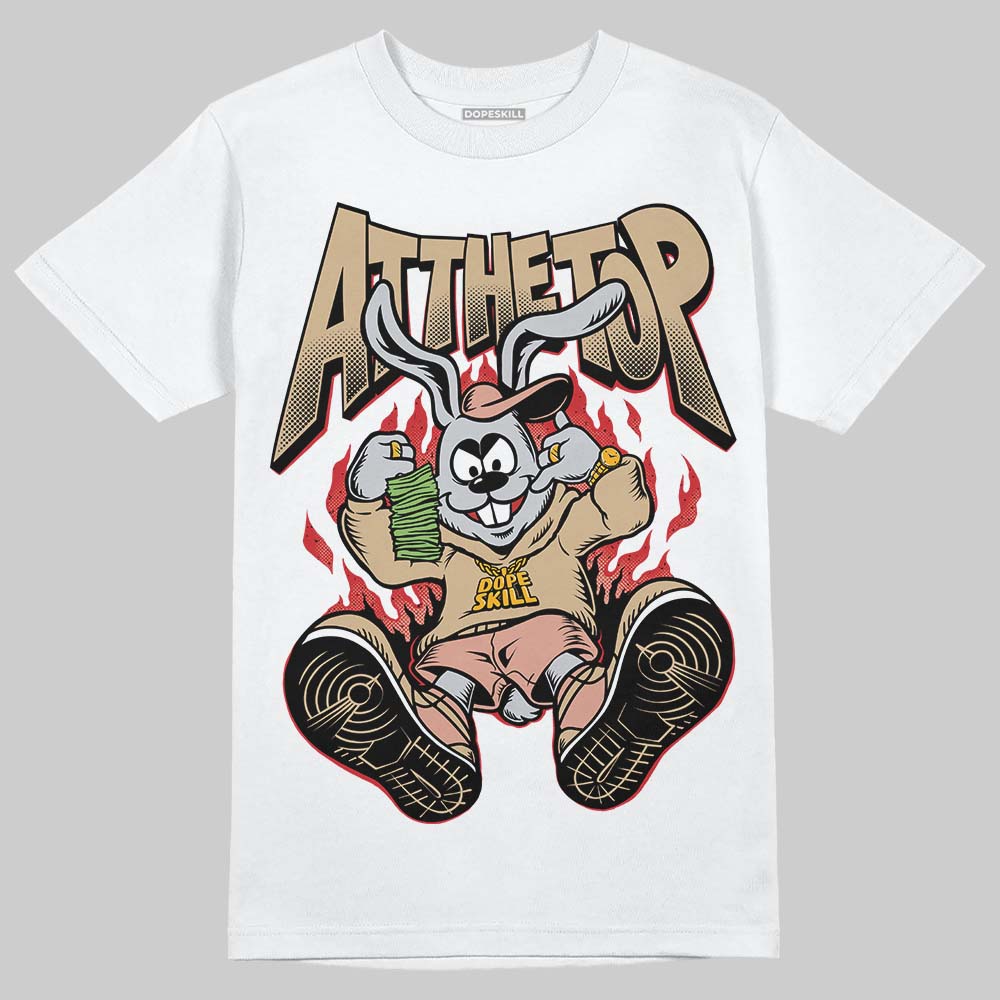 TAN Sneakers DopeSkill T-Shirt At The Top Graphic Streetwear - White