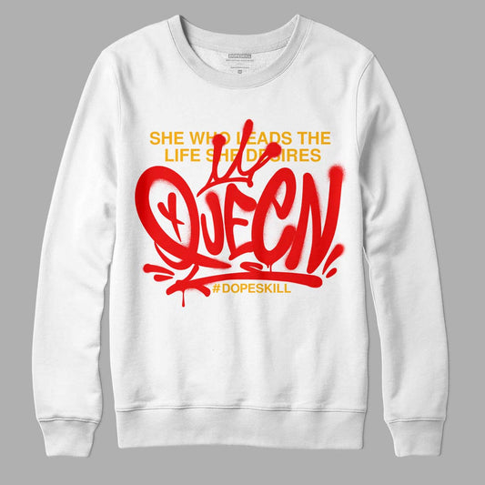 Red Sneakers DopeSkill Sweatshirt Queen Graphic Streetwear - White