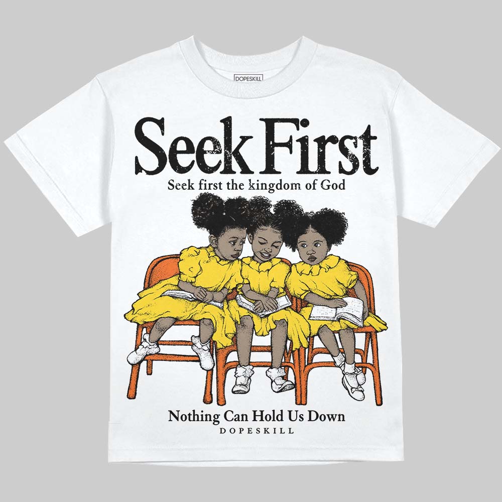 Jordan 4 Thunder DopeSkill Oversize Print T-Shirt New Seek First Graphic Streetwear