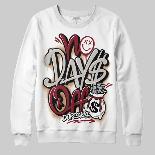 Adidas SAMBA OG ‘Collegiate Burgundy’ DopeSkill Sweatshirt No Days Off Graphic Streetwear - White