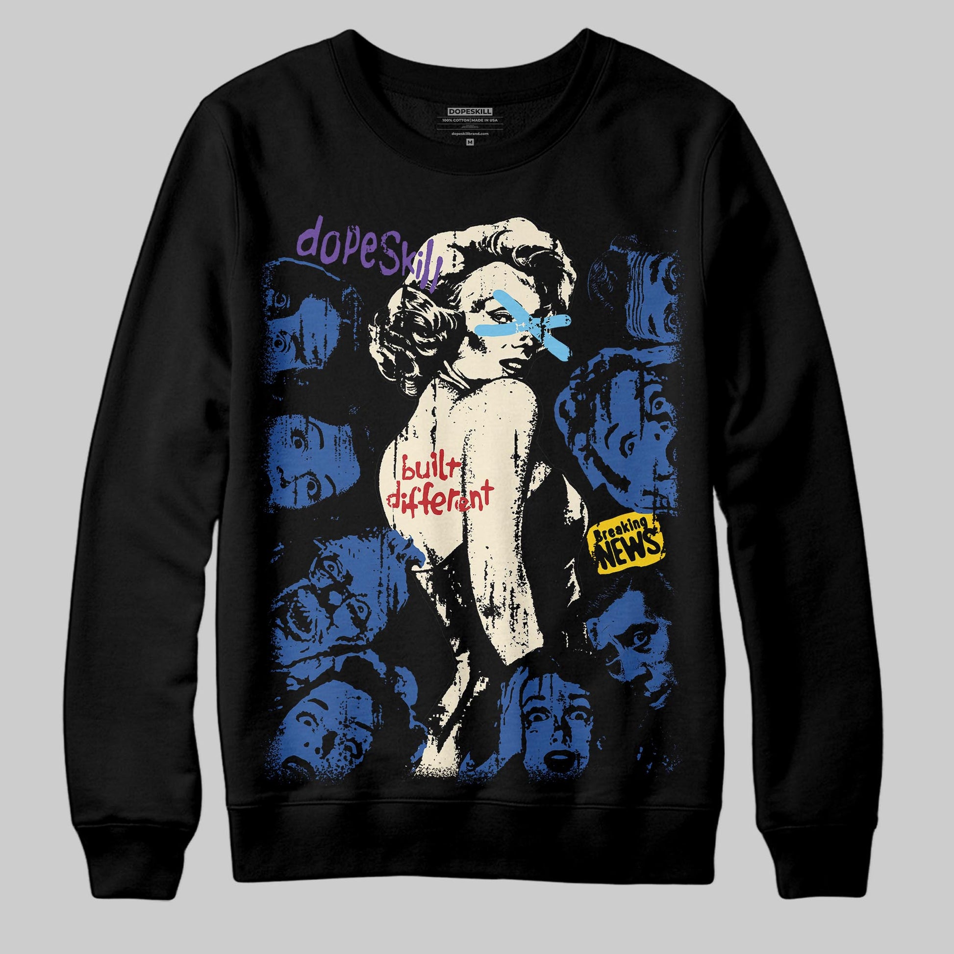 Jordan 17 Retro Low SP Infinite Archives DopeSkill Sweatshirt Built Different Graphic Streetwear - Black