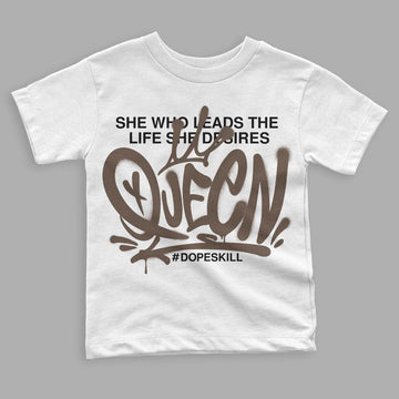 Jordan 1 Retro High OG Palomino DopeSkill Toddler Kids T-shirt Queen Graphic Streetwear - White