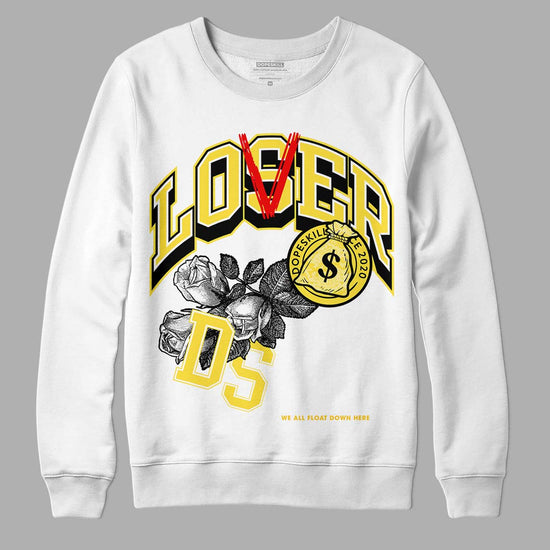 Jordan 11 Low 'Yellow Snakeskin' DopeSkill Sweatshirt Loser Lover Graphic Streetwear - White