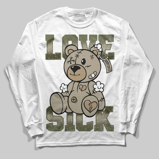 Olive Sneakers DopeSkill Long Sleeve T-Shirt Love Sick Graphic Streetwear - White