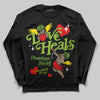 SB Dunk Low Chlorophyll DopeSkill Long Sleeve T-Shirt New Love Heals Graphic Streetwear - Black