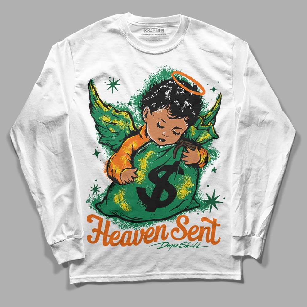 Green Sneakers DopeSkill Long Sleeve T-Shirt Heaven Sent Graphic Streetwear - White 