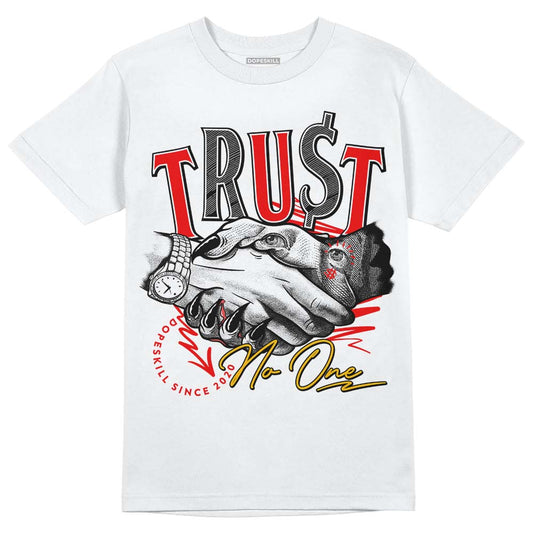 Red Sneakers DopeSkill T-Shirt Trust No One Graphic Streetwear - White