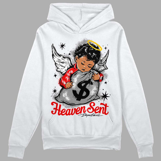 Jordan 1 High OG “Black/White” DopeSkill Hoodie Sweatshirt Heaven Sent Graphic Streetwear - White