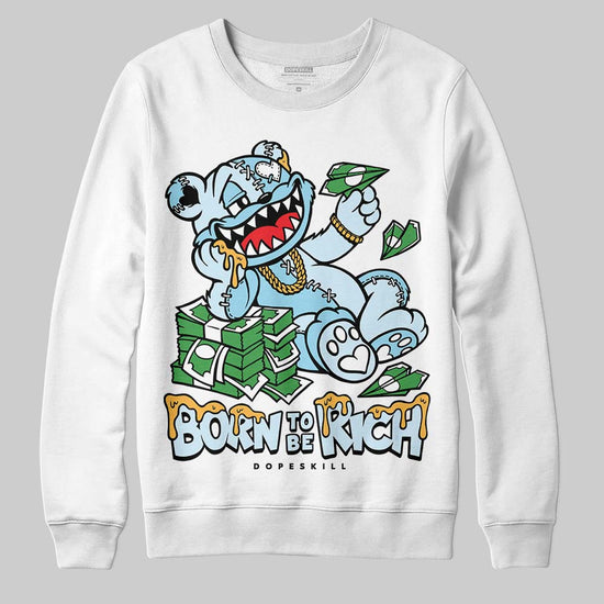 Vans Knu Stack Vintage Satin Dream Blue DopeSkill Sweatshirt Born To Be Rich Graphic Streetwear - White