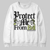 Jordan 5 “Luminous Green” DopeSkill Sweatshirt Protect Me From Evil Graphic Streetwear - White
