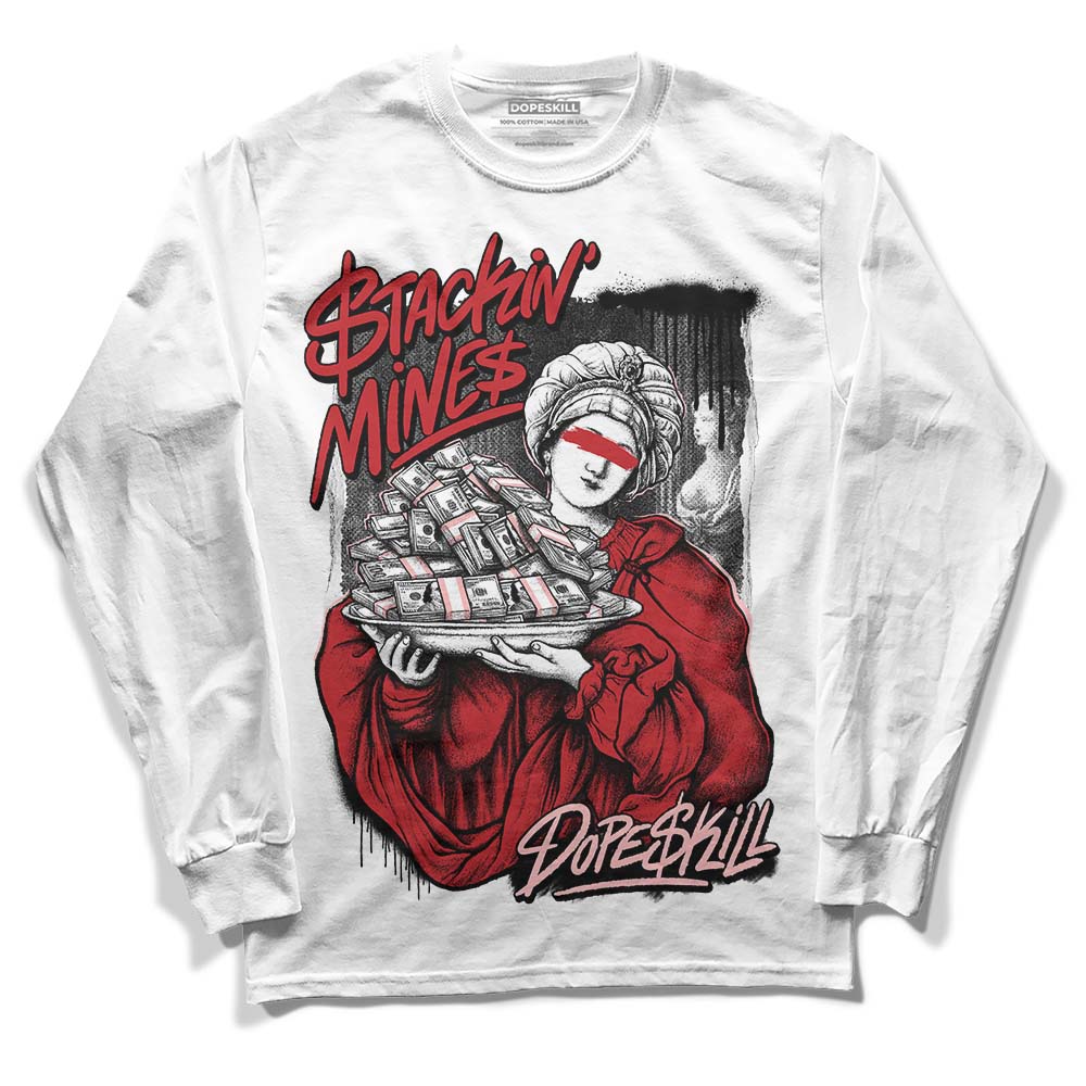 Jordan 12 “Red Taxi” DopeSkill Long Sleeve T-Shirt Stackin Mines Graphic Streetwear - White