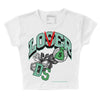 Jordan 1 High OG Green Glow DopeSkill Women's Crop Top Loser Lover Graphic Streetwear - White