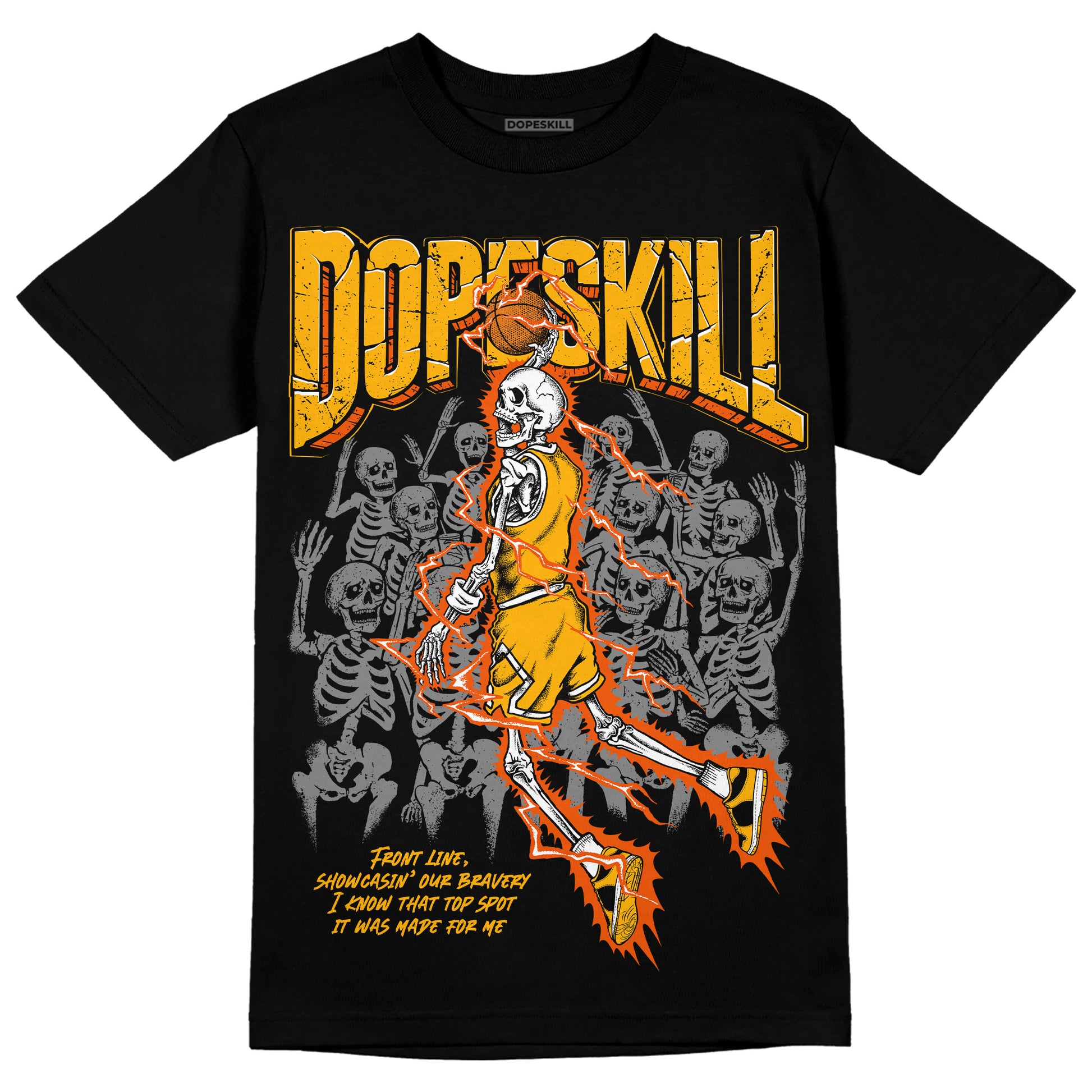 Dunk Low Championship Goldenrod DopeSkill T-Shirt Thunder Dunk Graphic Streetwear - Black 